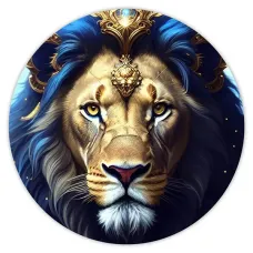 Коврик для мыши Лев, d.20см KM0462