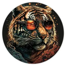 Коврик для мыши Тигр, d.20см KM0466