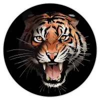 Коврик для мыши Тигр, d.20см KM0467