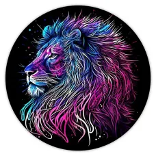 Коврик для мыши Лев, d.20см KM0470