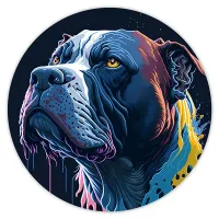 Коврик для мыши Собака питбуль, d.20см KM0483