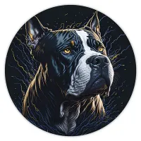 Коврик для мыши Собака питбуль, d.20см KM0485