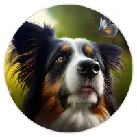 Коврик для мыши Собака, d.20см KM0490