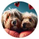 Коврик для мыши Собаки терьер, d.20см KM0491