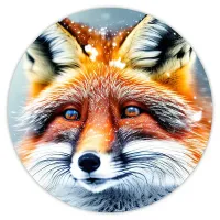 Коврик для мыши Лиса, d.20см KM0534