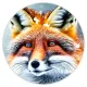 Коврик для мыши Лиса, d.20см KM0534