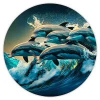 Коврик для мыши Дельфины, d.20см KM0558