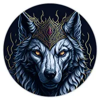 Коврик для мыши Волк, d.20см KM0581