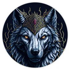 Коврик для мыши Волк, d.20см KM0581