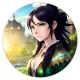 Коврик для мыши Аниме девушка, d.20см KM0604