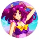 Коврик для мыши Аниме девушка, d.20см KM0607