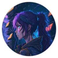 Коврик для мыши Аниме девушка, d.20см KM0612