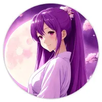 Коврик для мыши Аниме девушка в кимоно, d.20см KM0623