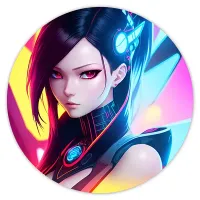 Коврик для мыши Аниме девушка, d.20см KM0633