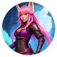 Коврик для мыши Аниме девушка кицунэ, d.20см KM0642