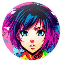 Коврик для мыши Аниме девушка, d.20см KM0649