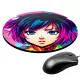 Коврик для мыши Аниме девушка, d.20см KM0649