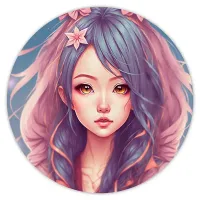 Коврик для мыши Аниме девушка, d.20см KM0652