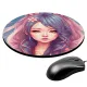 Коврик для мыши Аниме девушка, d.20см KM0652