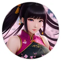 Коврик для мыши Аниме девушка в кимоно, d.20см KM0654