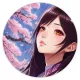 Коврик для мыши Аниме девушка, d.20см KM0660