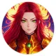 Коврик для мыши Аниме девушка, d.20см KM0661