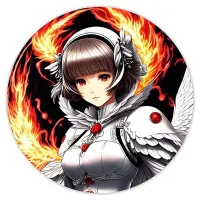 Коврик для мыши Аниме девушка ангел, d.20см KM0667