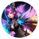 Коврик для мыши Аниме девушка фея, d.20см KM0671