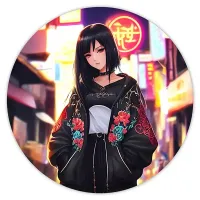 Коврик для мыши Аниме девушка, d.20см KM0673