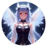 Коврик для мыши Аниме девушка ангел, d.20см KM0678