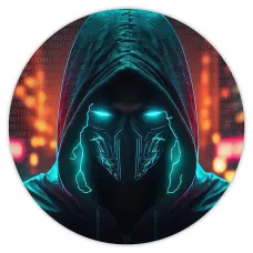 Коврик для мыши Киберпанк хакер, d.20см KM0696