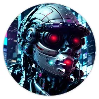 Коврик для мыши Киберпанк робот, d.20см KM0699