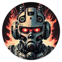 Коврик для мыши Киберпанк киборг, d.20см KM0704