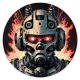 Коврик для мыши Киберпанк киборг, d.20см KM0704