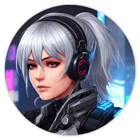 Коврик для мыши Киберпанк девушка, d.20см KM0707