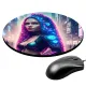 Коврик для мыши Киберпанк девушка, d.20см KM0714
