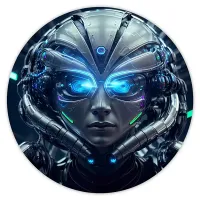 Коврик для мыши Киберпанк девушка, d.20см KM0718