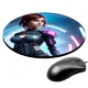 Коврик для мыши Киберпанк девушка, d.20см KM0723