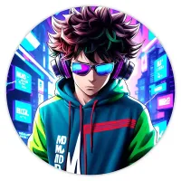 Коврик для мыши Киберпанк парень, d.20см KM0729