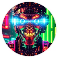 Коврик для мыши Киберпанк киборг, d.20см KM0732