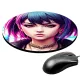 Коврик для мыши Киберпанк девушка, d.20см KM0737