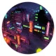 Коврик для мыши Киберпанк улица неон, d.20см KM0747