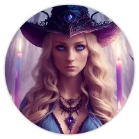 Коврик для мыши Ведьма, d.20см KM0754