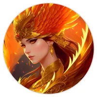 Коврик для мыши Девушка феникс, d.20см KM0756