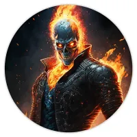 Коврик для мыши Призрачный гонщик, d.20см KM0758