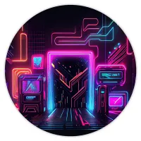 Коврик для мыши Зал игровых автоматов, d.20см KM0777