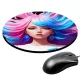 Коврик для мыши Девушка, d.20см KM0781