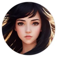 Коврик для мыши Девушка, d.20см KM0788