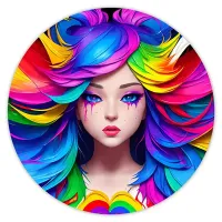 Коврик для мыши Девушка, d.20см KM0795