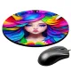 Коврик для мыши Девушка, d.20см KM0795